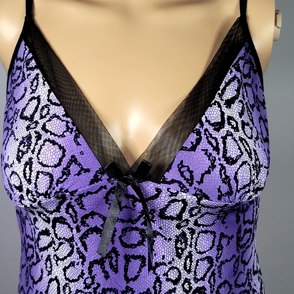 purple lingerie Babydoll set - Picture 3 of 4